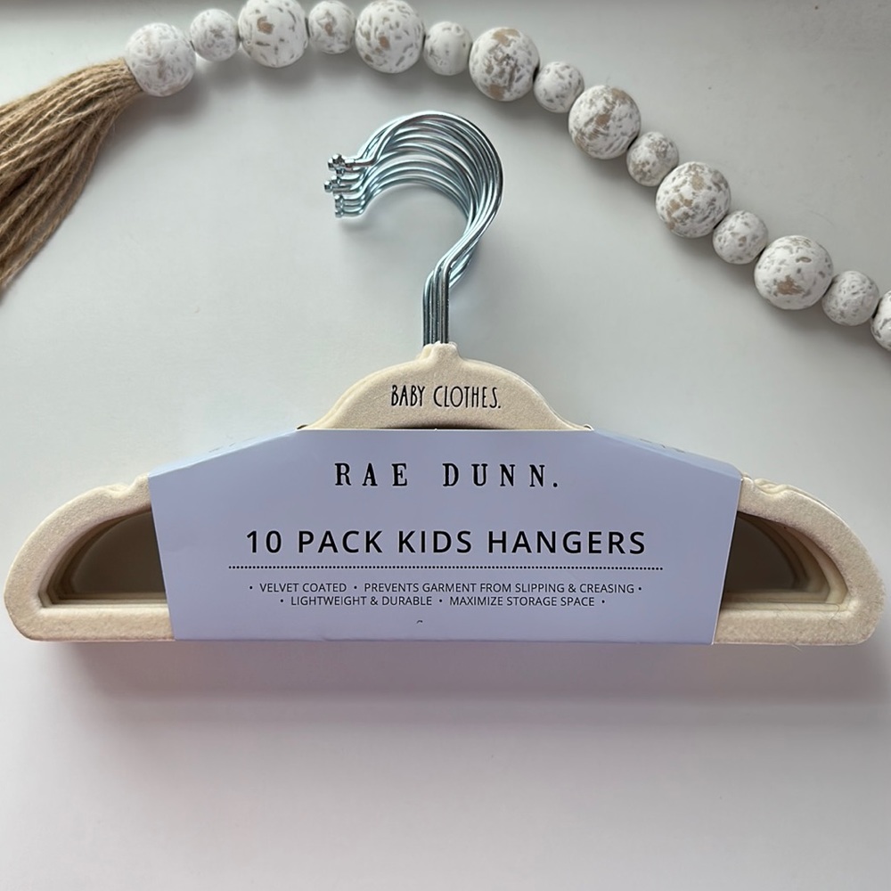 Rae Dunn felt baby clothes hangers. 10 pack.
